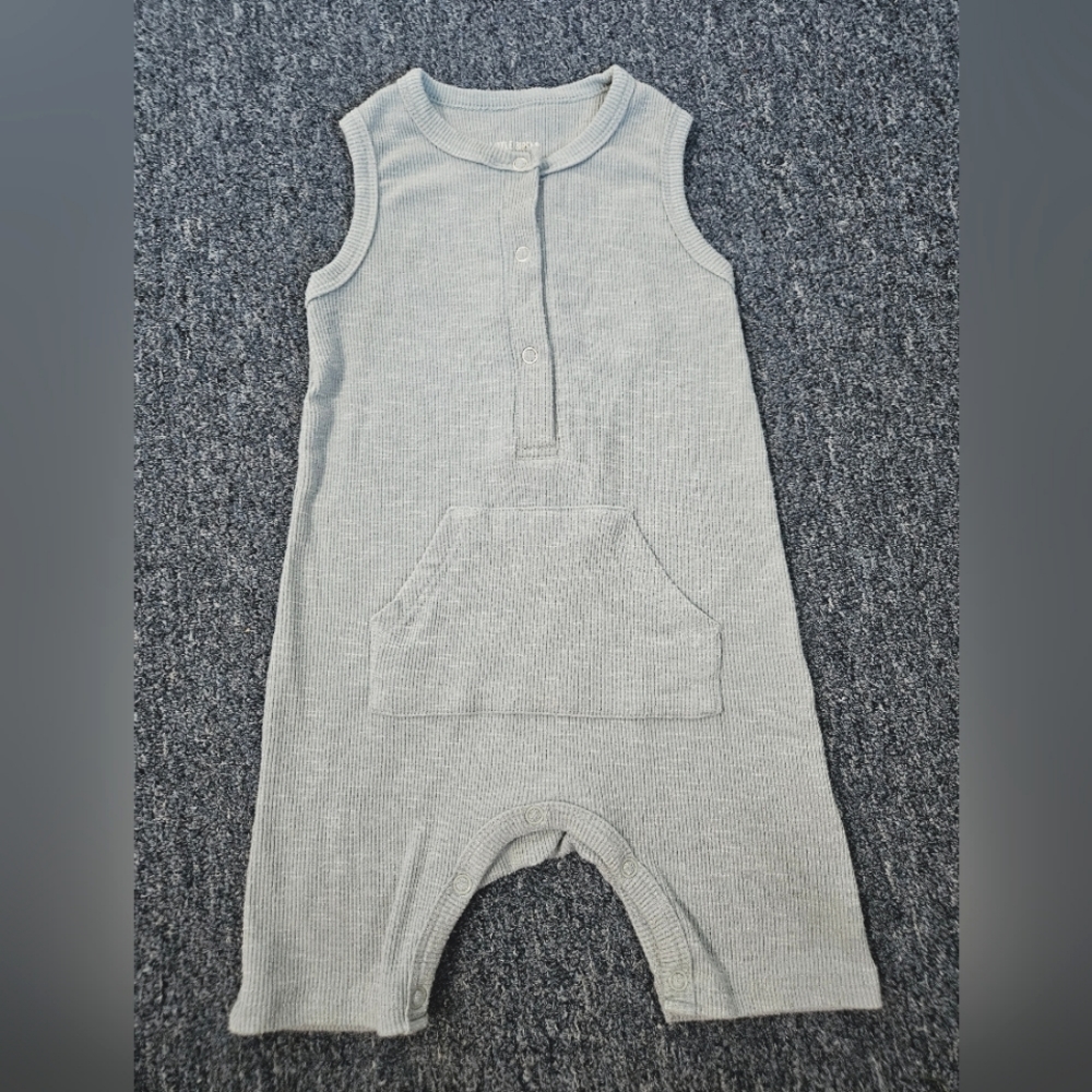 Little bipsy soft ribbed sleeveless romper , 18-24m